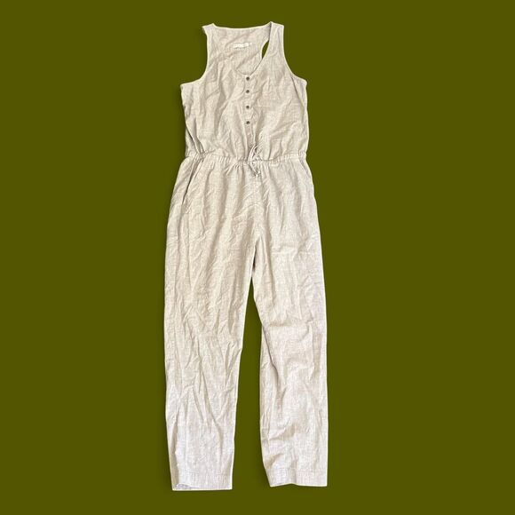 Prana Pants - Prana Light Beige Tank Jumpsuit